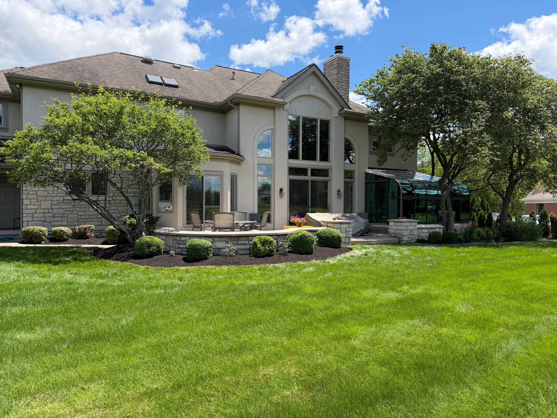 Gallery photos for Bed Cleanup, Shrub Pruning, and Black Mulch Install in Blacklick Ohio: Image #6