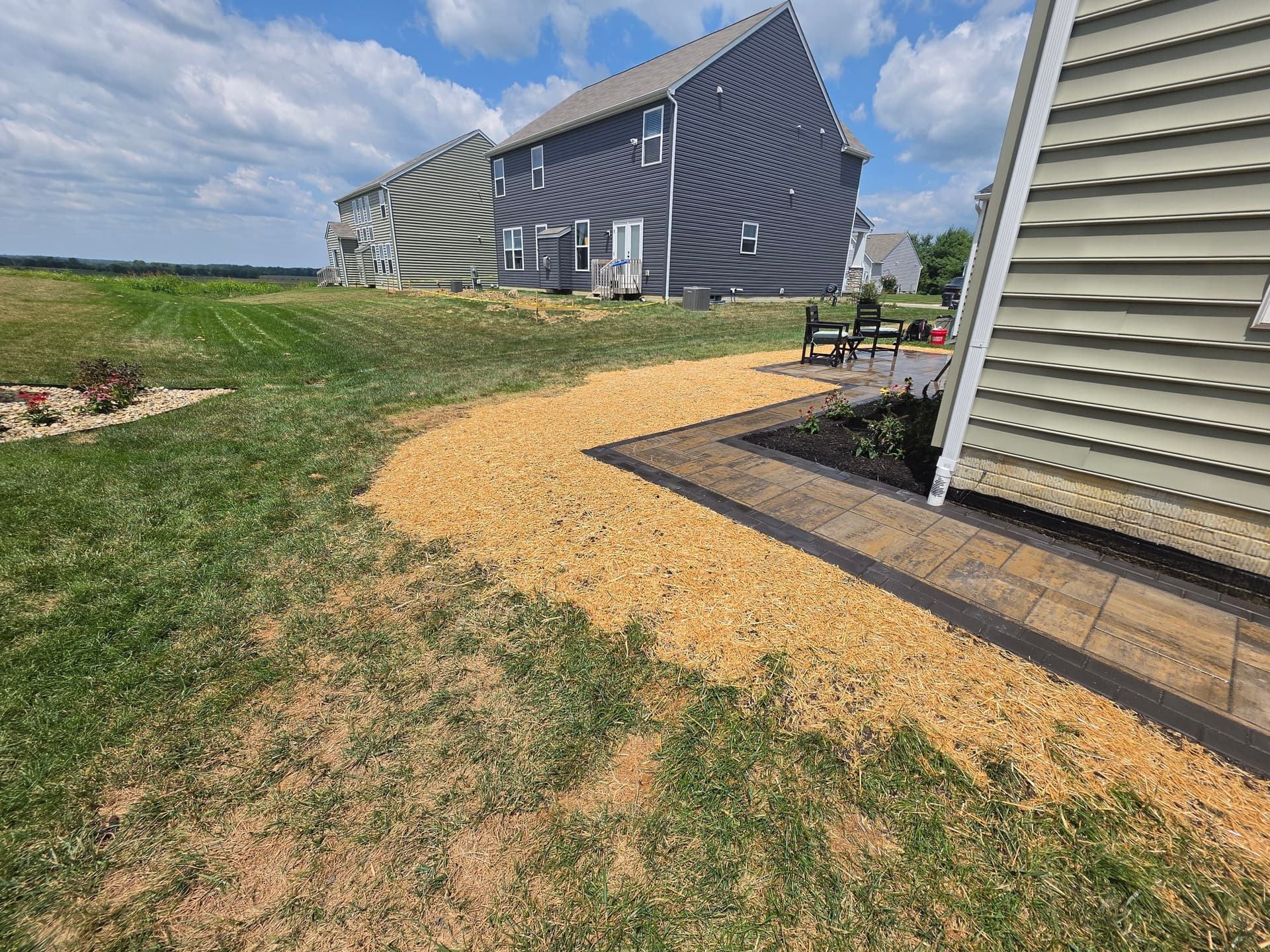Gallery photos for Custom Patio, River Rock Beds, and Fresh Plantings Done Right: Image #4