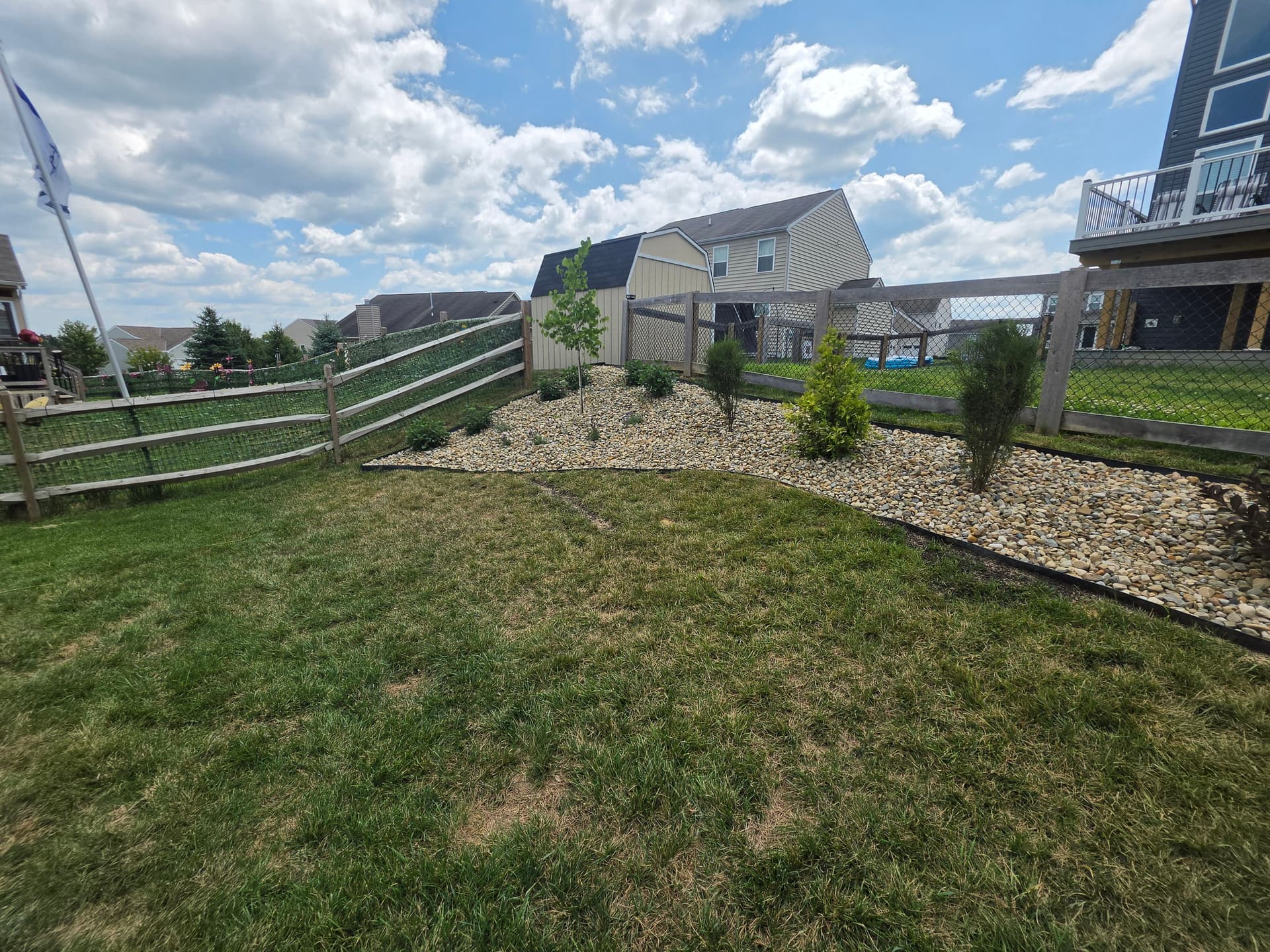 Gallery photos for Custom Patio, River Rock Beds, and Fresh Plantings Done Right: Image #2