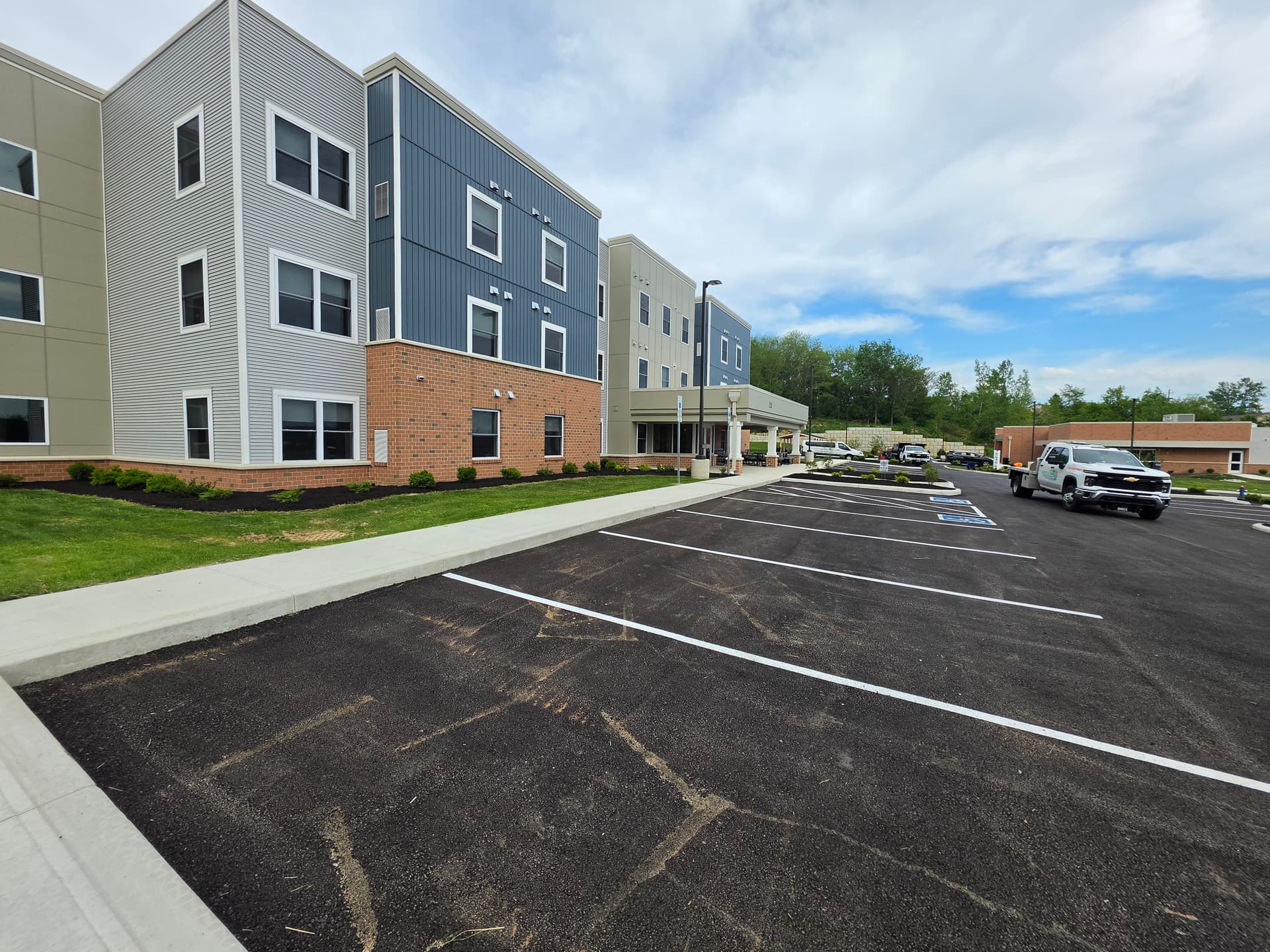 Fresh Mulch and New Plantings at a Lancaster Ohio Commercial Property