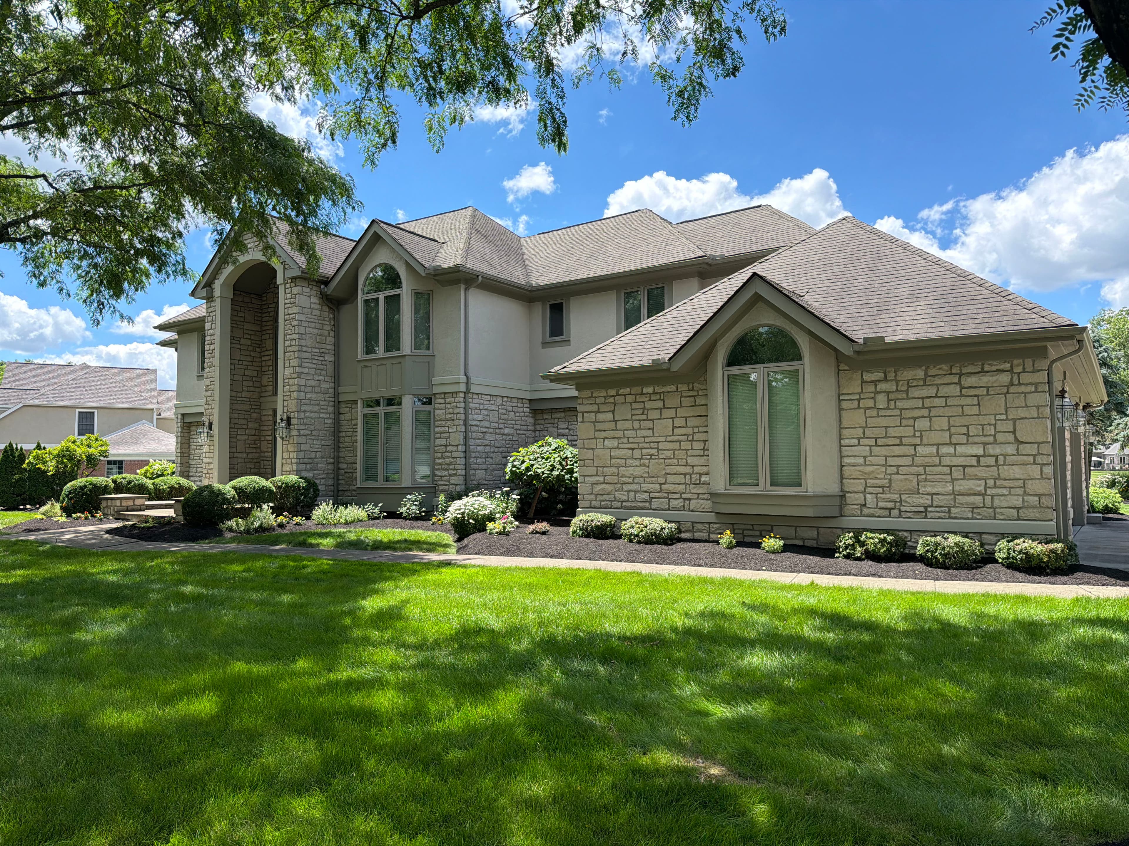 Project Bed Cleanup, Shrub Pruning, and Black Mulch Install in Blacklick Ohio image